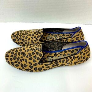 ROTHY’S Leopard Animal Print Slip-On Round Toe Shoes Loafer Classic Flats Size 9